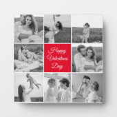 Lovely Collage Couple Foto & Happy Valentines Day Fotoplatte (Vorderseite)