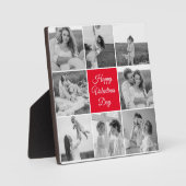 Lovely Collage Couple Foto & Happy Valentines Day Fotoplatte (Vorderseite)