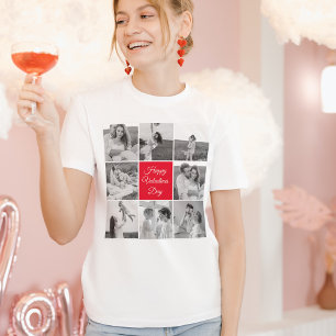 Lovely Collage Couple Foto & Happy Valentines Day T-Shirt