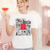 Lovely Collage Couple Foto & Happy Valentines Day T-Shirt