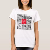 Lovely Collage Couple Foto & Happy Valentines Day T-Shirt (Vorderseite)