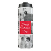 Lovely Collage Couple Foto & Happy Valentines Day Thermosbecher (Vorderseite)