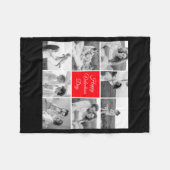 Lovely Collage Couple Photo Happy Valentines Day T Fleecedecke (Vorderseite (Horizontal))