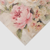 Lovely Collage of Painted Florals on Paper Layers Seidenpapier (Ausschnitt)