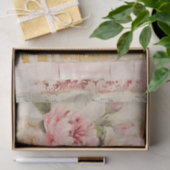 Lovely Collage of Painted Florals on Paper Layers Seidenpapier (Geschenk)