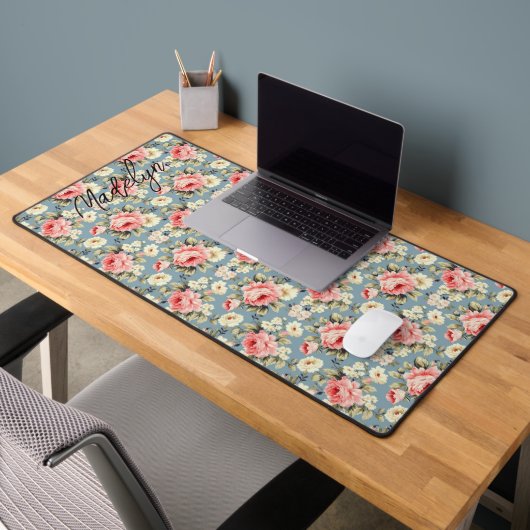 Lovely Country Floral Pattern Personalized Schreibtischunterlage (Büro 2)