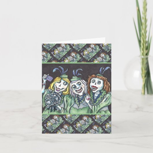 LOVELY CREEPY ZOMBIE BRIDESMAIDS SELFIE Blank Karte (Vorderseite)