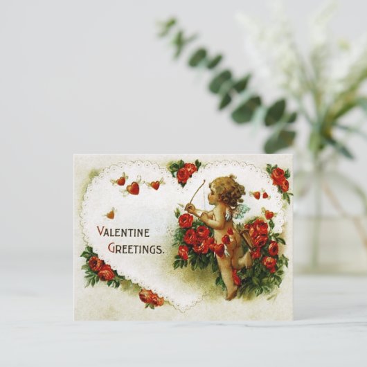 Lovely Cupid Postkarte (Stehend Vorderseite)