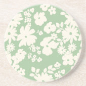 Lovely Daisies Pattern Custom Background Colors  Getränkeuntersetzer (Vorne)