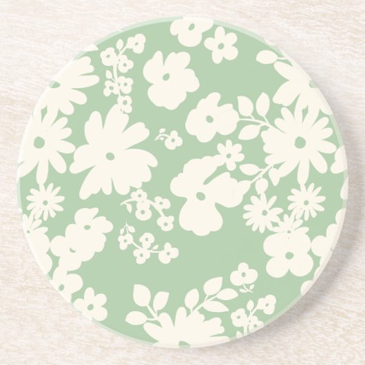 Lovely Daisies Pattern Custom Background Colors  Getränkeuntersetzer (Vorne)
