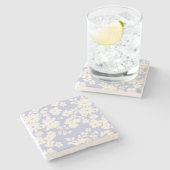 Lovely Daisies Pattern Custom Background Colors  Steinuntersetzer (Seitenansicht)