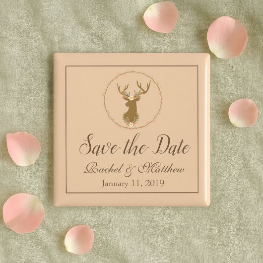 Lovely Deer Save the Date Magnet