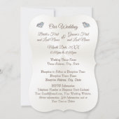 Lovely Diamond Ring Love Bird Wedding Einladungen (Rückseite)