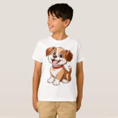 Lovely Dog – Adorable Cartoon Puppy for Kids T-Shirt (Vorne ganz)