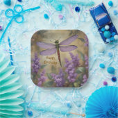 Lovely Dragonfly in Garden Pappteller (Party)