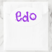 Lovely Edo Ovaler Aufkleber (Tasche)