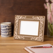 Lovely Etched Wooden Frame Engraved Frames Geätzte Rahmen (Linke Ecke)