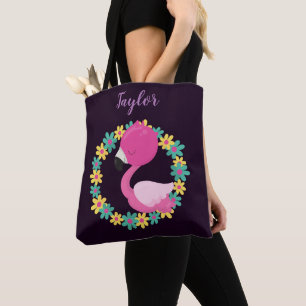 Lovely Flamingo Floral Tasche
