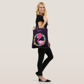 Lovely Flamingo Floral Tasche (Am Model)