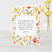 Lovely Floral John 8:12 Greeting Card Karte (Gelbe Blume)