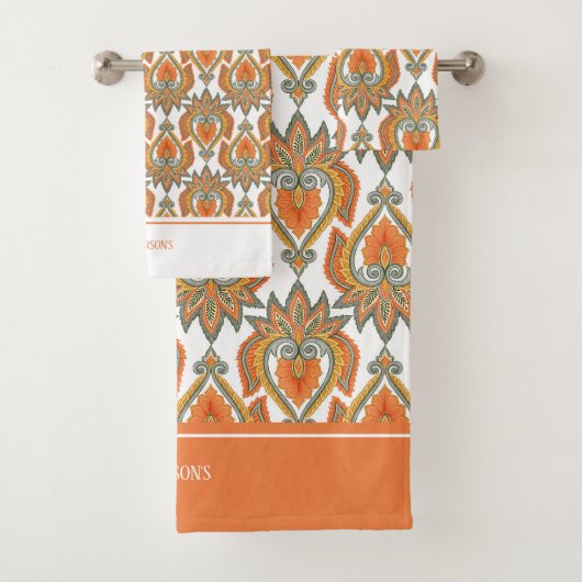 Lovely Floral Paisley Badhandtuch Set (Insitu)