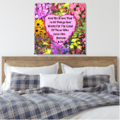 LOVELY FLORAL ROMANS 8:28 BIBLE VERSE LEINWANDDRUCK (Insitu (Schlafzimmer))