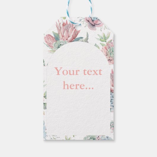 Lovely Florals Danke Tag Geschenkanhänger (Rückseite)