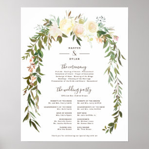 Lovely Florals   Hochzeitsfeier Poster