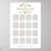 Lovely Florals | Wasserfarben-Seekarte Poster (Vorne)