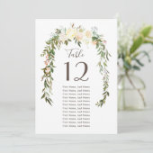 Lovely Florals | Wasserfarbene individuelle Tafelk (Stehend Vorderseite)