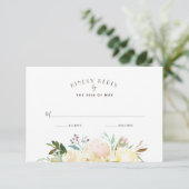 Lovely Florals | Watercolor Wedding RSVP Karte (Stehend Vorderseite)