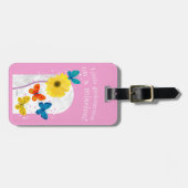 lovely flower tag -gerbera- gepäckanhänger (Vorderseite horizontal)