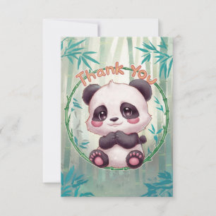 Lovely Forest Panda Dankeskarte