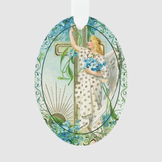 Lovely Forget Me Not Angel  Ornament (Vorderseite)