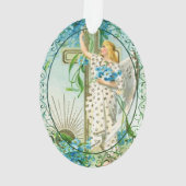 Lovely Forget Me Not Angel  Ornament (Rückseite)