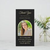 Lovely Foto Beileid Memorial Vielen Dank Dankeskarte (Stehend Vorderseite)