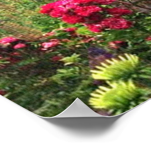 LOVELY GARDEN ANSICHT AUF OZEAN COVE POSTER (Ecke)