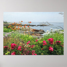 LOVELY GARDEN ANSICHT AUF OZEAN COVE POSTER