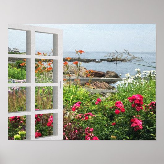 LOVELY GARDEN ANSICHT AUF OZEAN COVE POSTER (Vorne)