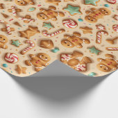 lovely ginger bread design geschenkpapier (Ecke)