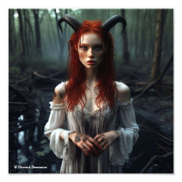 Lovely gingerhead demoness fotodruck
