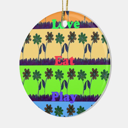 Lovely Girly Hakuna Matata Farben Gifts.png Keramik Ornament (Links)