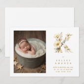 Lovely Gold K Initial with Romantic Floral Design (Vorne/Hinten)