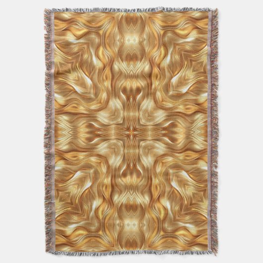 Lovely golden abstract pattern decke (Vorderseite Vertikal)