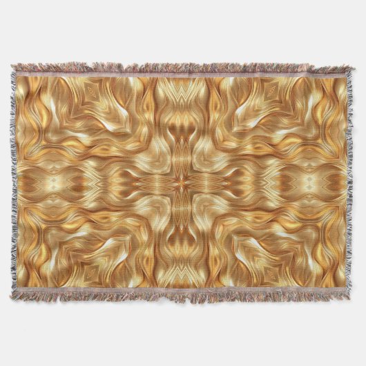 Lovely golden abstract pattern decke (Vorderseite)