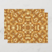Lovely golden abstract pattern postkarte (Vorne/Hinten)
