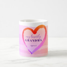 LOVELY GRANDMA GOLD PINK HERZ KAFFEETASSE