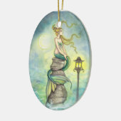 Lovely Green Mermaid von Molly Harrison Keramikornament (Links)