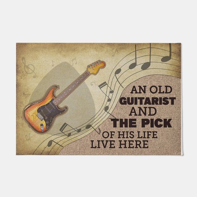 Lovely Guitar Doormat - Custom Gift Fußmatte (Vorderseite)