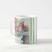 LOVELY HAND GEMALTET WASSERFARBEN BLUME KAFFEE TAS KAFFEETASSE (Vorderseite Links)